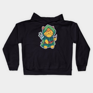 D&D Ranger Class Kawaii Cat T-Shirt Kids Hoodie